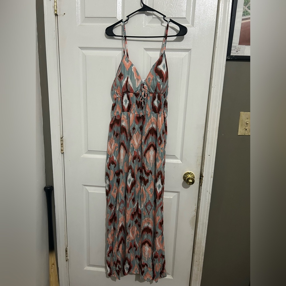 Fashion Nova Vibrant Patterned Maxi Dress
